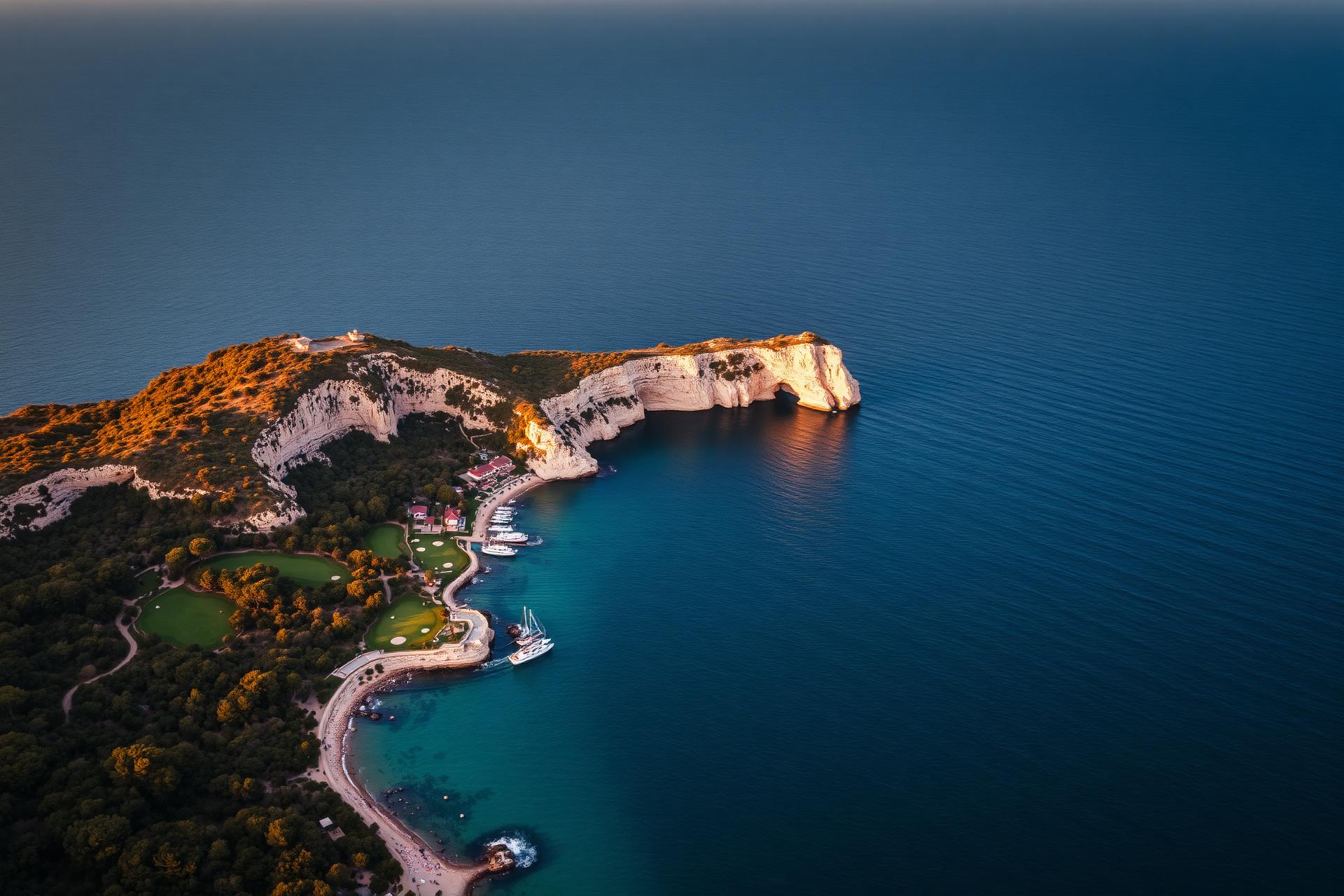 The Mallorcan coastline at golden hour